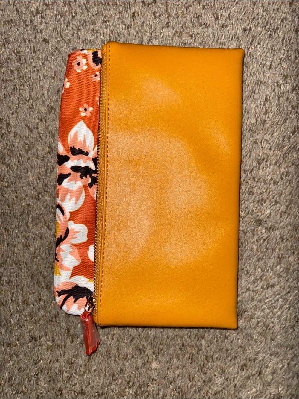 Rachel Pally Yellow and Orange Floral Zip Clutch